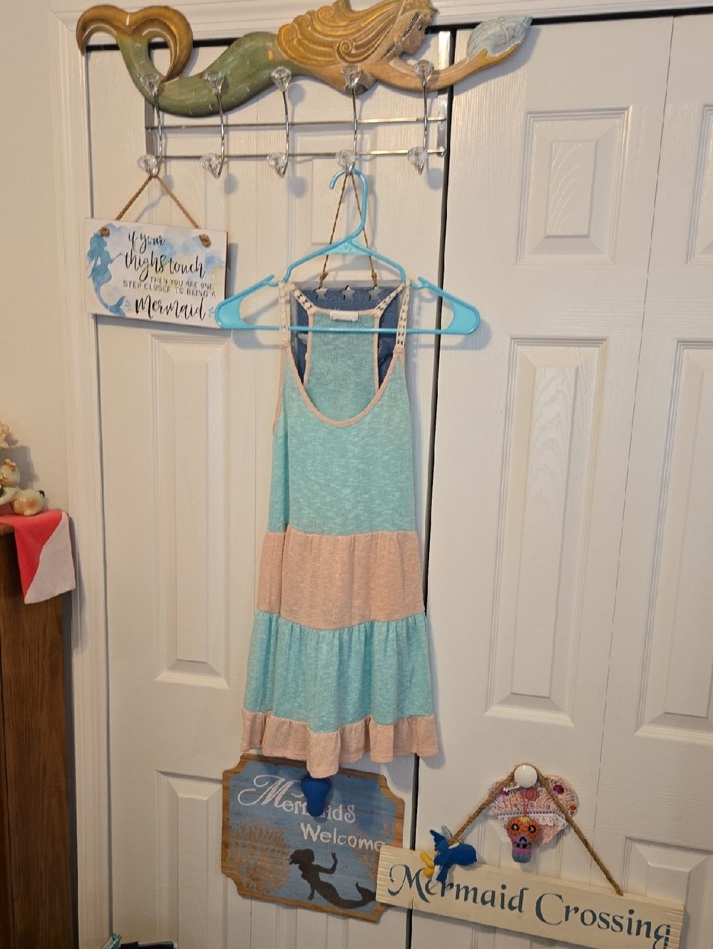 Style Rack Mint and Blush Tiered Racerback Tank